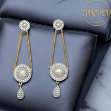 Designer Brass Diamond Drop Earring